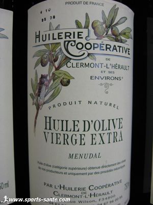 Image d'une bouteille d'huile d'olives de Ménudal